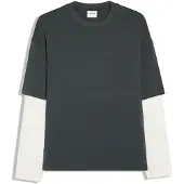 Bershka Bluser & t-shirts grafit / hvid