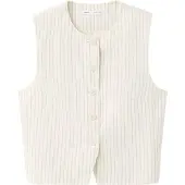 Mango Jakkesætsvest 'MICHY' grå / offwhite