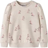 Name it Sweatshirt - NmfLaurie - Peyote Melange - - 6 år (116) - Sweatshirt