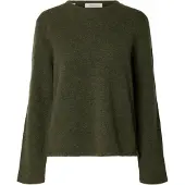 Selected Pullover 'SLWLULU' mørkegrøn