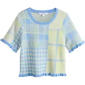 Next Pullover lyseblå / pastelgul / hvid