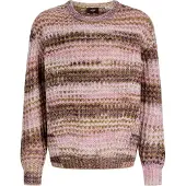 JJXX Pullover 'JXSIMONE SPACE' mørkebrun / oliven / rosé / lys pink