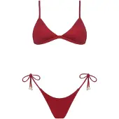Acuarela Brand Bikini 'Royale Triangle Bikini Set' rubinrød