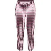 Zizzi Pyjamasbukser 'Mellie' bordeaux / hvid