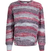JJXX Pullover 'JXSIMONE' dueblå / choko / rød / hvid