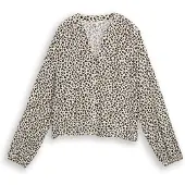 Tom Tailor DENIM Bluse beige / taupe / sort
