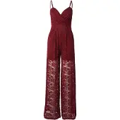 Wal G. Jumpsuit 'JONES' rubinrød