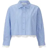 Rich & royal Bluse lyseblå / hvid