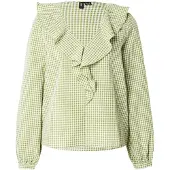 Vero Moda Bluse 'VMDAGNY' lysegrøn / hvid