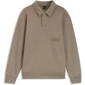BOSS Relaxed fit polosweatshirt i fransk frotté