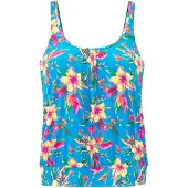LASCANA Tankini-overdel blå / lysegul / jade / pink