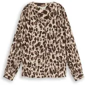 Tom Tailor Bluse beige / brun / lysebrun