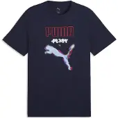 Puma Graphics Cyber Tee Men, Clothing, Navy, L