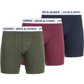 Jack & Jones Boksershorts 'JACADRIAN' marin / oliven / vinrød / hvid