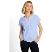 Tom Tailor Bluse himmelblå / hvid