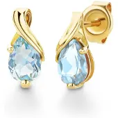 Diamant L'Eternel Øreringe 'Ohrringe aus 585 Gelbgold mit Topas' guld
