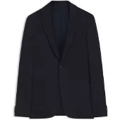BOSS Slim-fit blazer i mikromønstret jersey med stræk