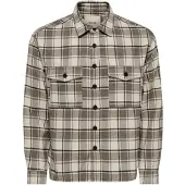 Only & Sons Skjorte 'ONSESKE' taupe / lysegrå