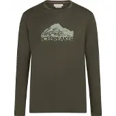 Icebreaker - Vandretøj - M Merino 150 Tech Lite LS Tee Aoraki Explorer Dk Loden til UnisexUld - Størrelse M - Grøn