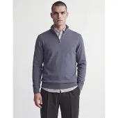 Jack & Jones Ensfarvet Striktrøje Med Kvart Lynlås