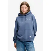 Superdry Superdrytil kvinder. W2012691D Luxe Casual Relaxed hættetrøje blå (M), Bomuld
