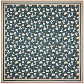 Codello Tørklæde beige / smaragd / sort / hvid