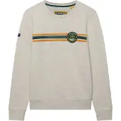 Superdry Superdrytil mænd. M2014569A Outdoor Stripe Logo sweatshirt i beige (L), Casual, Bomuld
