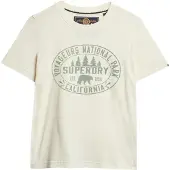Superdry Superdrytil kvinder. W1011762A Lo-Fi Outdoors afslappet T-shirt off-white (L), Hvid, Casual, Bomuld, Korte ærmer