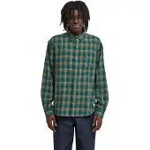 Element - Skjorter - Button Down Regular Flannel Shirt Green Checks til UnisexBomuld - Størrelse L - Grøn