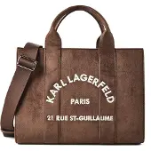 Karl Lagerfeld Shopper mørkebrun / hvid