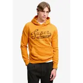 Superdry Superdrytil mænd. M2014566A Vintage Script hættetrøje i orange (L), Casual, Bomuld