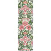 Ekelund Linneväveri Bettys tulpaner bordløber 35x120 cm Rosa-grøn