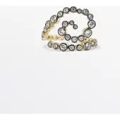 Massimo Dutti - Female - Spiralring Med Smykkesten - Guld - 01