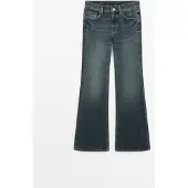 Massimo Dutti - Female - High Waist Skinny Flare-Jeans - Marineblå - 36