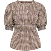ONLY Bluse 'ONLJOSY' brun / offwhite