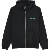 Quiksilver Cardigan - Graphic - Sort m. Print - - 12 år (152) - Cardigan