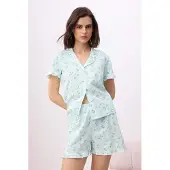 Trendyol Shorty pastelblå / grøn / gammelrosa