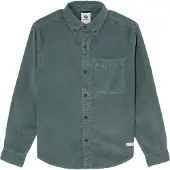 Element - Mærker - Button Down Regular Corduroy Shirt Youth Dark Slate til UnisexBomuld - Børnetoj Størrelse 10 År - Grå