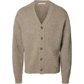 Selected Cardigan 'SLHCODY' mørkebeige