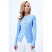Trend Alaçatı Stili Shirts himmelblå