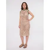 Ugg Kjole 'ANGELITA MAXI CROCHET DRESS BEIGE' beige