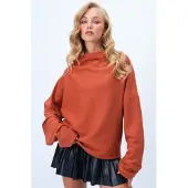 Trend Alaçatı Stili Shirts orange