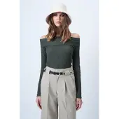 Trend Alaçatı Stili Shirts mørkegrøn