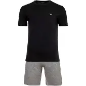 Emporio Armani Pyjamas kort grå-meleret / sort