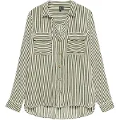Vero Moda Bluse 'VMBUMPY' oliven / hvid