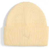 Puma Wardrobe Essentials Chunky Mid Crown Beanie, Accessories, Buttercream, OSFA