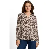 Tom Tailor Bluse beige / brun / lysebrun
