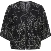 Ulla Popken Bluse sort / hvid