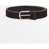 Massimo Dutti - Male - Bælte I Nubuckskind - Brun - 90