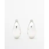 Massimo Dutti - Female - Halvmåne-Hoop-Øreringe - Sølv - 01